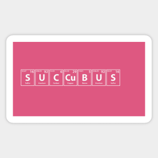 Succubus (S-U-C-Cu-B-U-S) Periodic Elements Spelling Sticker
